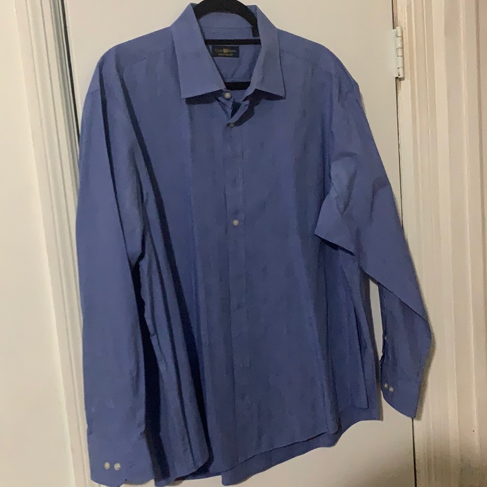 Club Room Blue 18 34/35 Regular Fit Dress Shirt